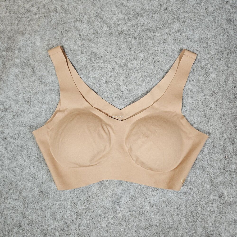 HoneyLove V-Neck Seamless Wireless Black Bra LWBR0101 Support Comfort Size Large